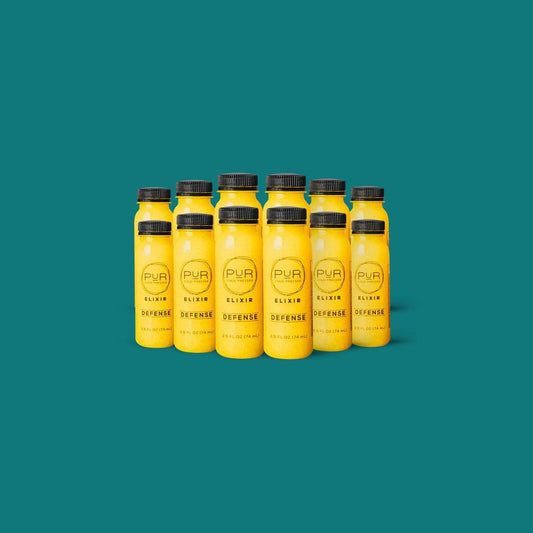 PUR juice cleanse cold pressed juice DEFENSE - WELLNESS JUICE SHOTS ELIXIR PACK Shot Pack