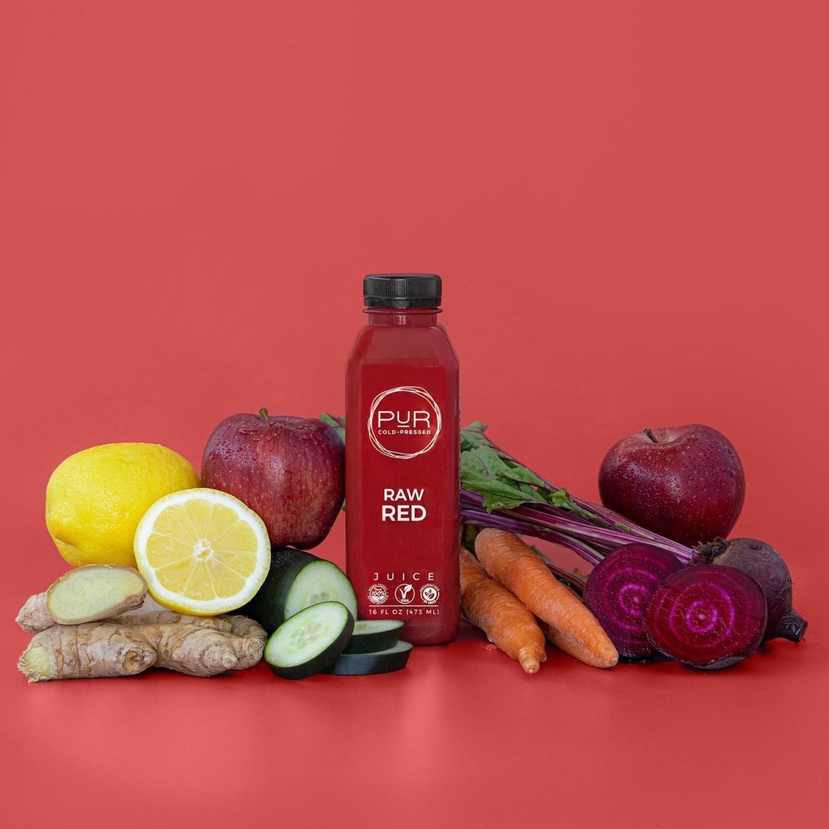 RAW RED - DAILY JUICE KIT - PUR Cold Pressed Juice - CUR - CURs - Daily Juice Packs - Juice Kit